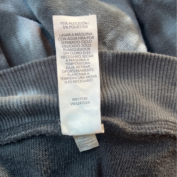 Joy Lab Twisted Front Reversible Black/White Tie-Dye Sweatshirt, XS - Picture 4 of 8